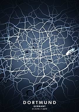 Dortmund Map Posters