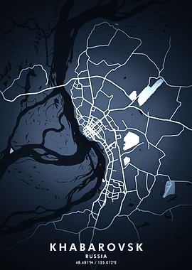 Khabarovsk Map Posters