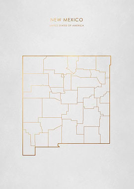 Gold New Mexico Map