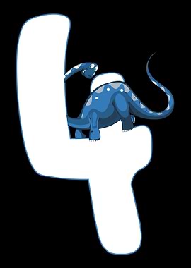 4 Vierter Geburtstag Dino