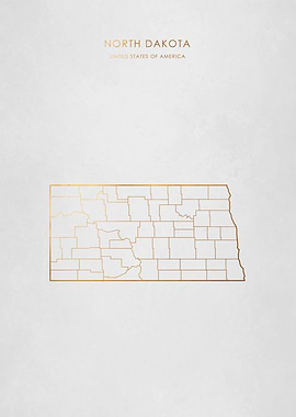 Gold North Dakota Map
