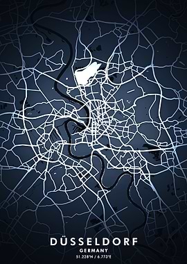 Dusseldorf Map Posters