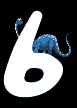 6 six birthday dino