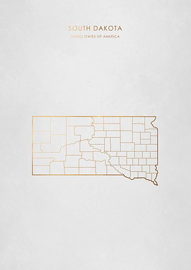 Gold South Dakota Map