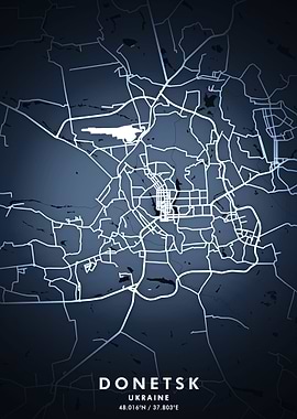 Donetsk Map Posters