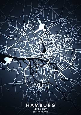 Hamburg Map Posters