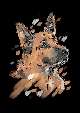 German Shepherd Portrait