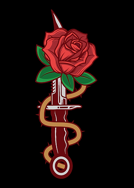 Rose Dagger Goth Person Or