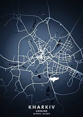Kharkiv Map Posters