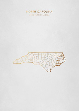 Gold North Carolina Map