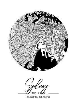 Sydney Area City Map