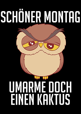 Funny Monday Hug Owl