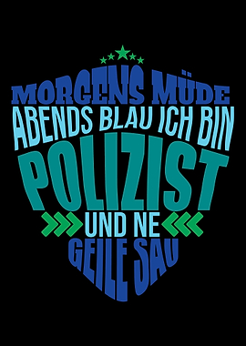 Polizei Geschenk Poliziste