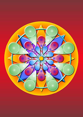 Colorful geometric mandala