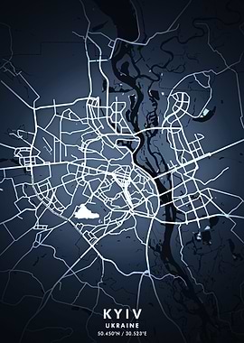 Kyiv Map Posters
