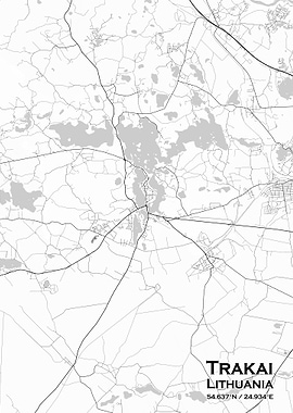 Trakai White Map