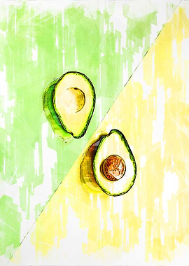 Two Tones Split Avocados