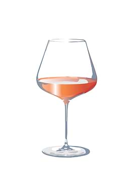 Rose wine glass