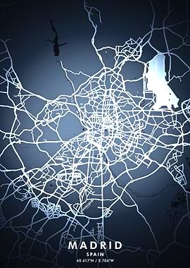 Madrid Map Posters
