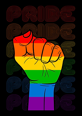 LGBT Rainbow Fist