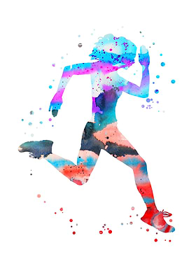 Running woman