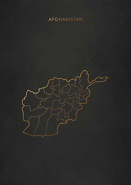 Gold Afghanistan Map