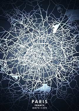 Paris Map Posters