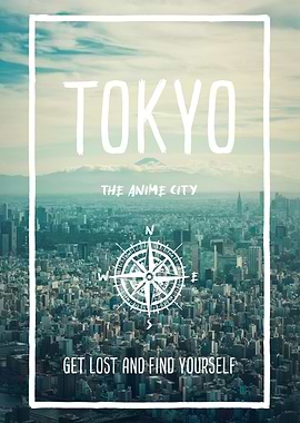 Tokyo the anime city Japan