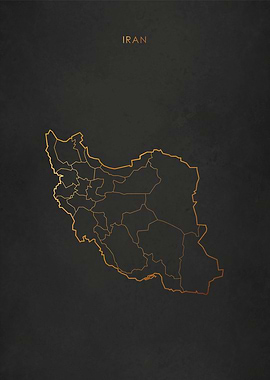 Gold Iran Map