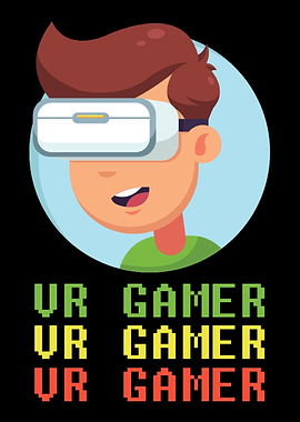 VR Gamer Gaming Pixel