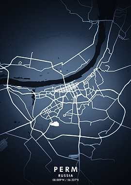 Perm Map Posters