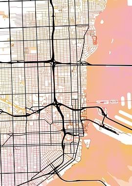 Miami Street Map
