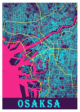 Osaksa Neon City Map