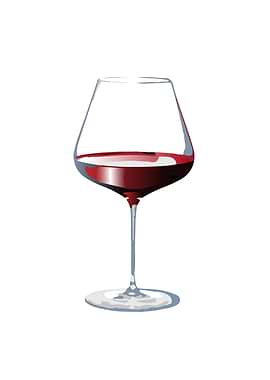Red wine glass