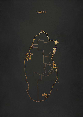 Gold Qatar Map