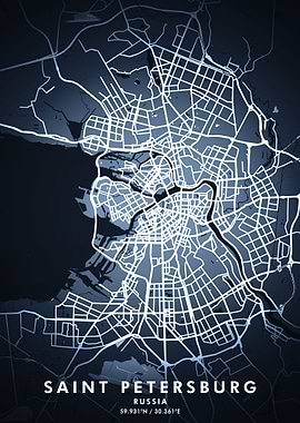 Saint Petersburg Map Poste