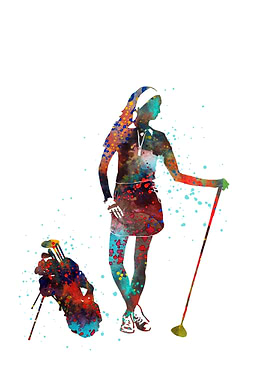 Girl golfer