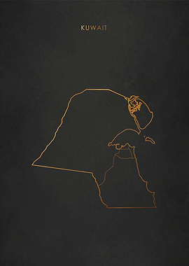 Gold Kuwait Map