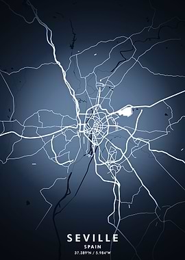 Seville Map Posters