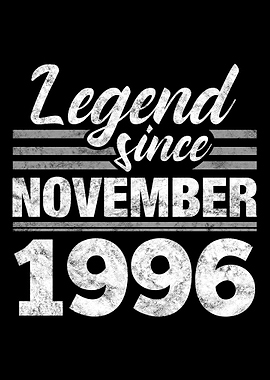 Legend Since November 1996