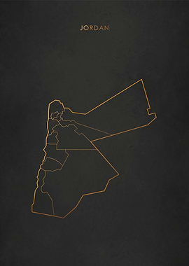 Gold Jordan Map