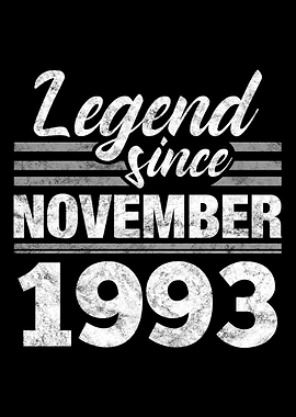 Legend Since November 1993