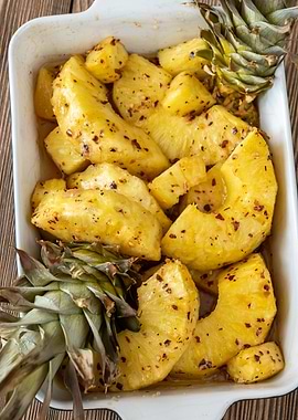 Baked pineapple