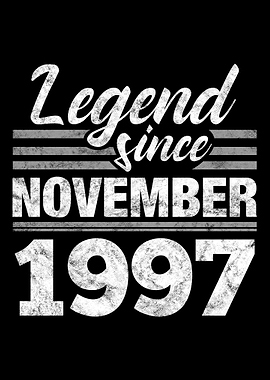 Legend Since November 1997