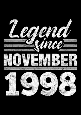 Legend Since November 1998