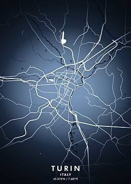 Turin Map Posters