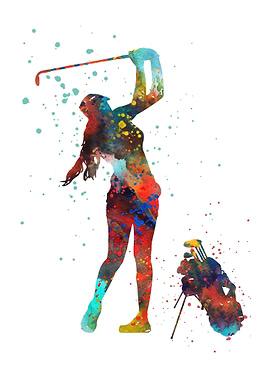 Girl golfer