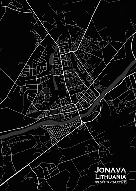 Jonava Black Map