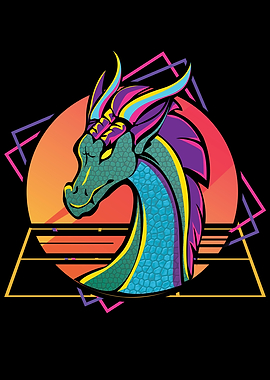 Vaporwave Dragon