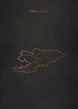 Gold Kyrgyzstan Map